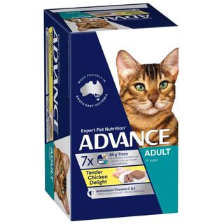 Advance Cat - Adult Tender Chicken Delight Trays - Wet Food 7 x 85gm trays