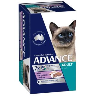 Advance Cat - Adult with Succulent Turkey Trays - Wet Food 7 x 85gm trays