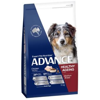 Advance Dog Healthy Ageing Medium Breed Chicken with Rice - Dry Food 15kg