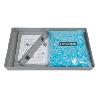 PetSafe ScoopFree Crystal Reusable PLASTIC Litter Tray with crystal litter