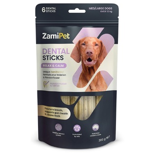 Zamipet Dental Sticks -  Relax & Clam Medium/Large Dogs -6's (200gm)
